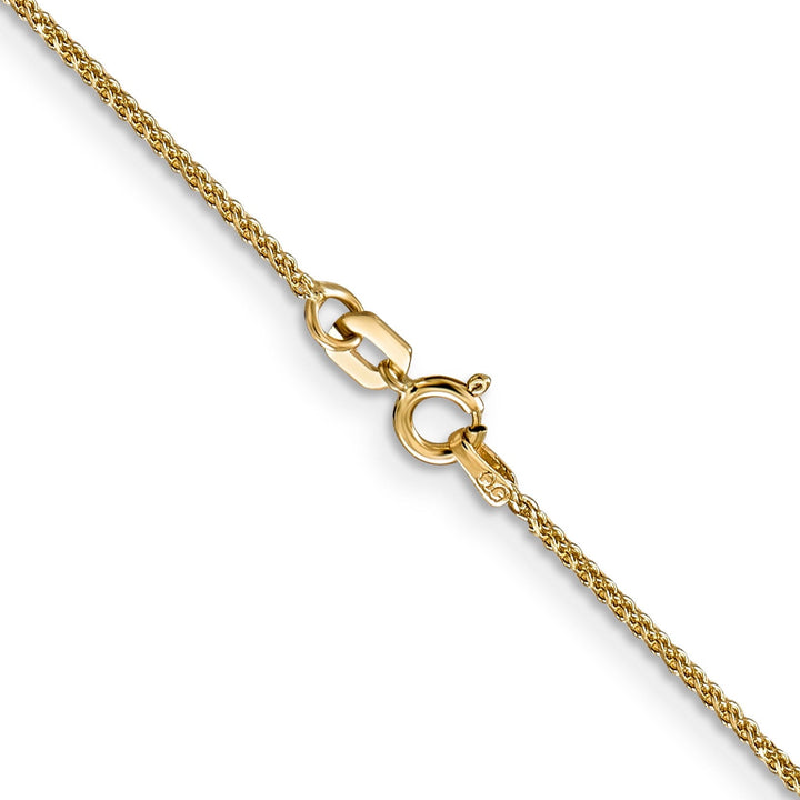 14k Yellow Gold 1.00mm Diamond Cut Spiga Chain