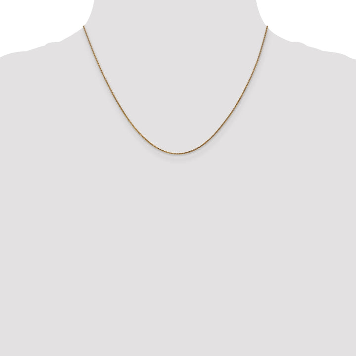 14k Yellow Gold 1.00mm Diamond Cut Spiga Chain