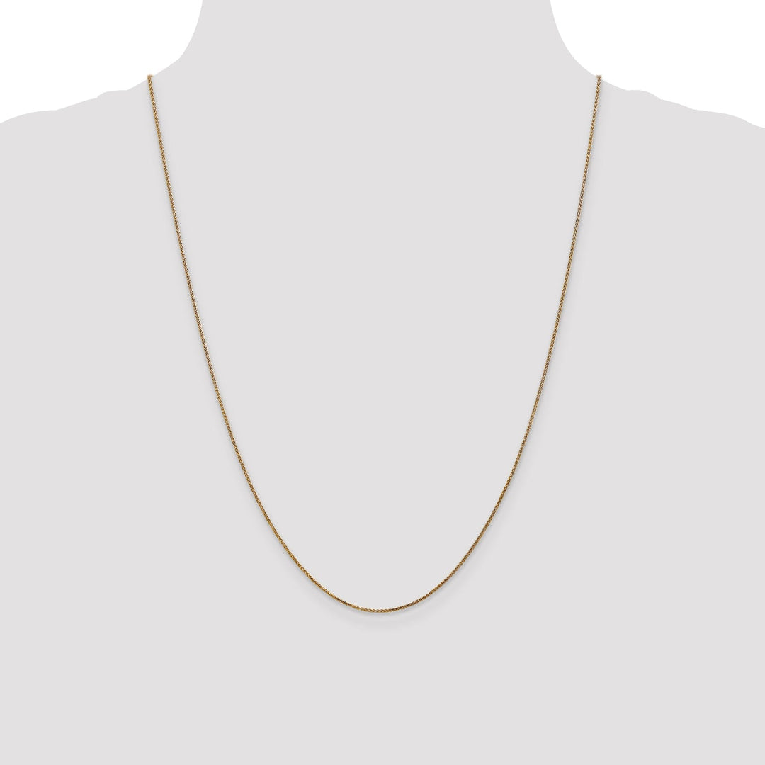 14k Yellow Gold 1.00mm Diamond Cut Spiga Chain