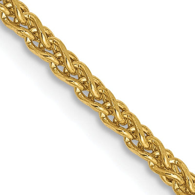 14k Yellow Gold 1.80mm Diamond Cut Spiga Chain