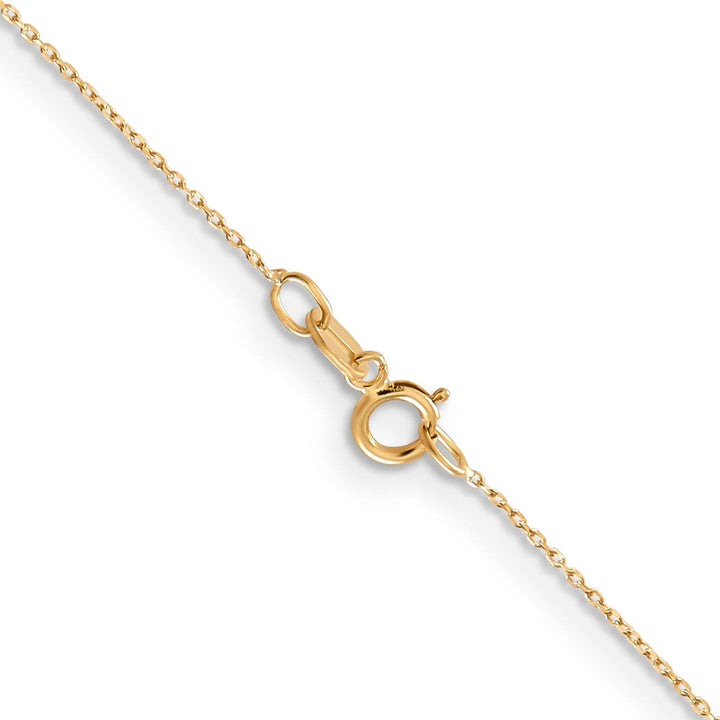 14k Yellow Gold 0.50mm Solid D.C Cable Chain