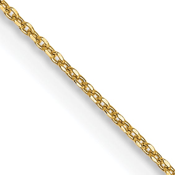 14k Yellow Gold 0.50mm Solid D.C Cable Chain