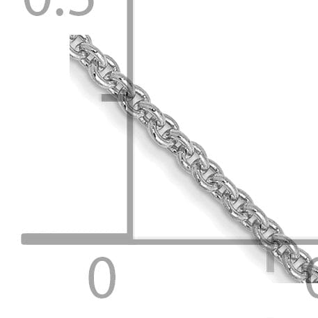 14k White Gold 1.5mm Solid Polish Cable Chain