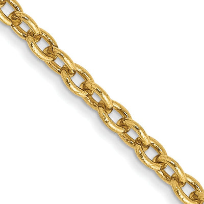 14k Yellow Gold 2mm Solid Polished Cable Chain at $ 232.12 only from Jewelryshopping.com