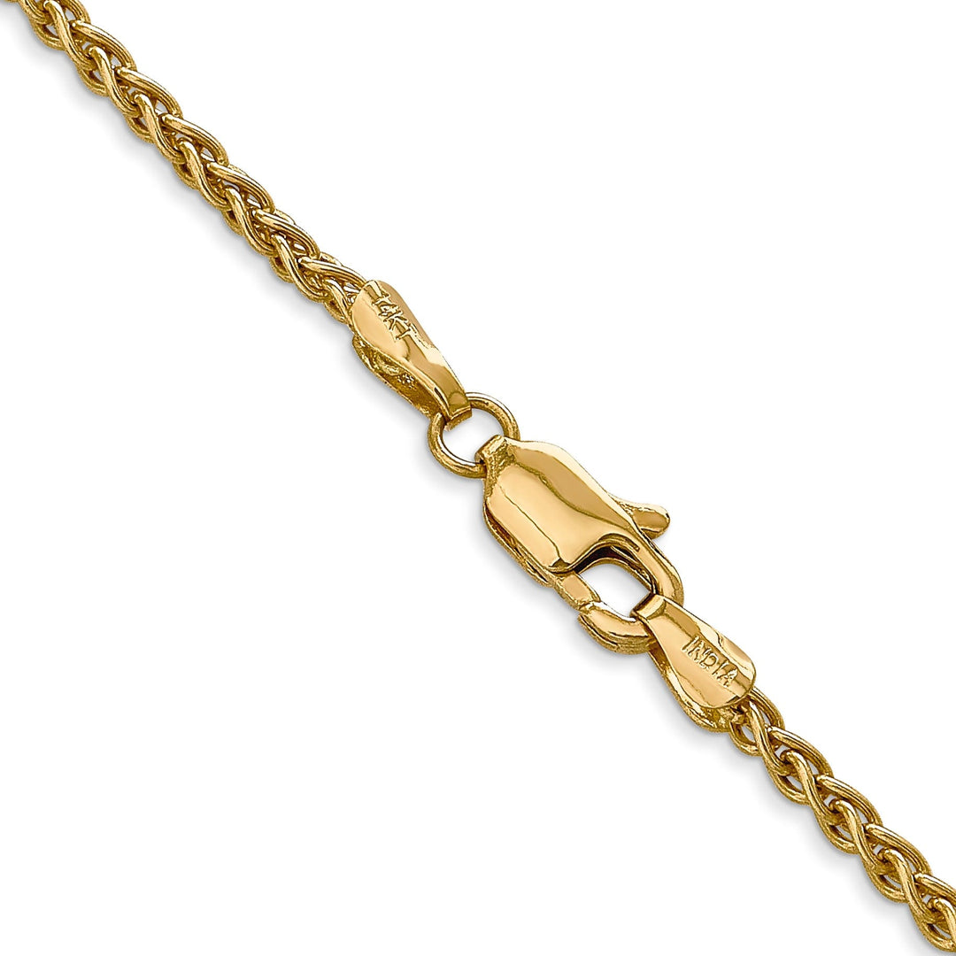 14k Yellow Gold 2.80mm Solid Polish Spiga Chain