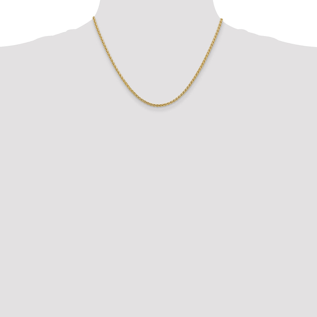 14k Yellow Gold 2.80mm Solid Polish Spiga Chain