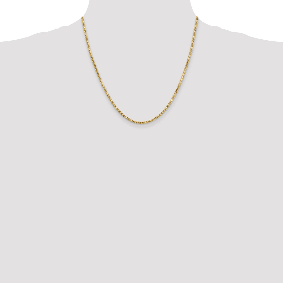 14k Yellow Gold 2.80mm Solid Polish Spiga Chain