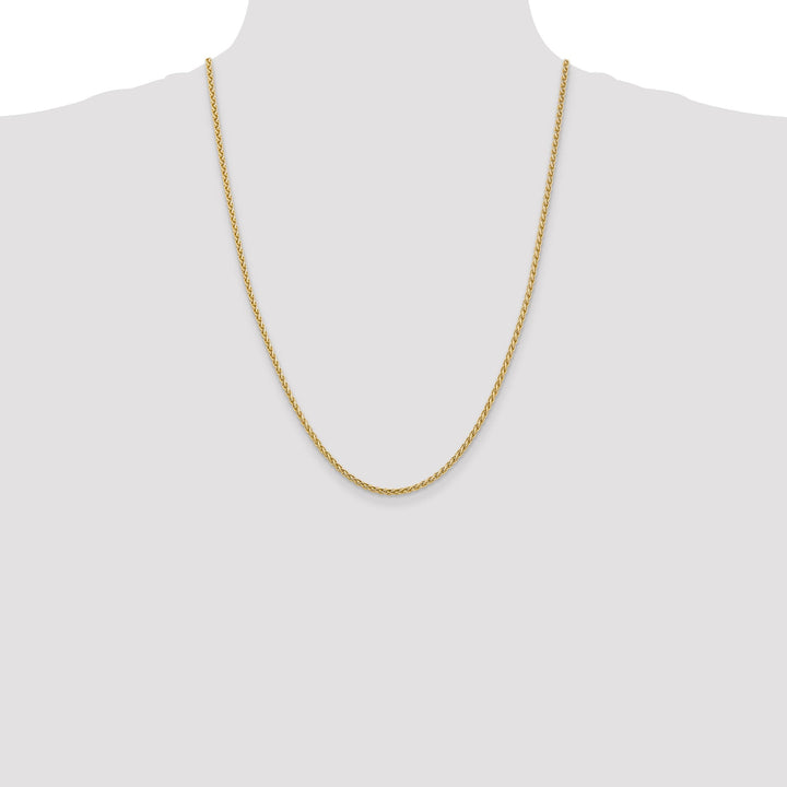 14k Yellow Gold 2.80mm Solid Polish Spiga Chain