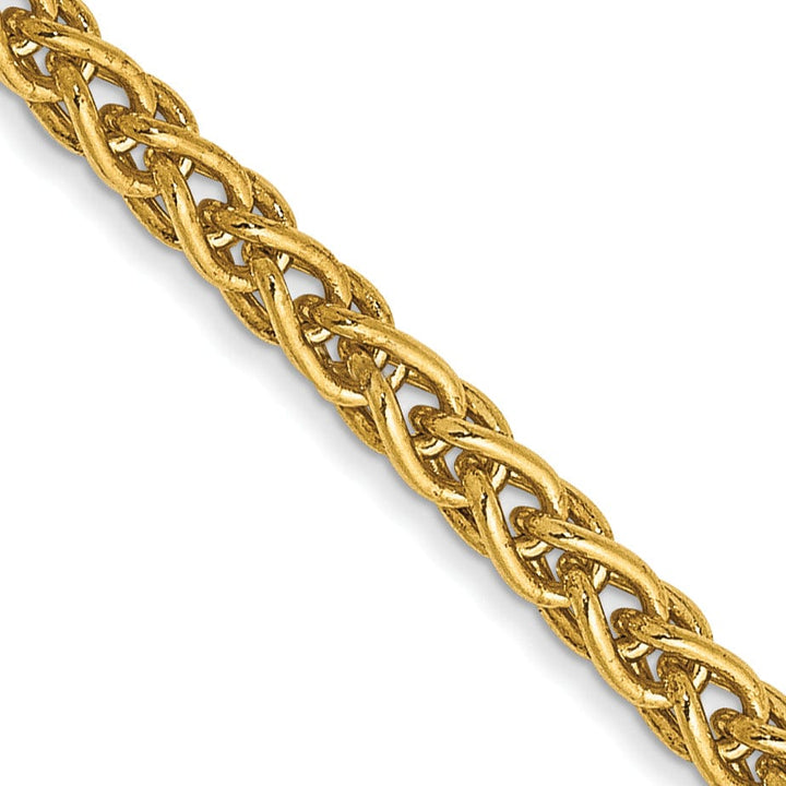 14k Yellow Gold 2.80mm Solid Polish Spiga Chain