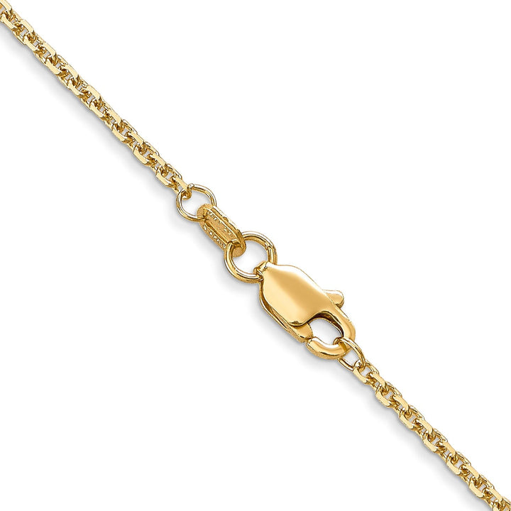 14k Yellow Gold 1.30mm Solid D.C Cable Chain