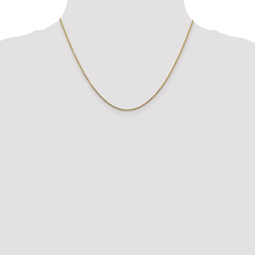 14k Yellow Gold 1.30mm Solid D.C Cable Chain