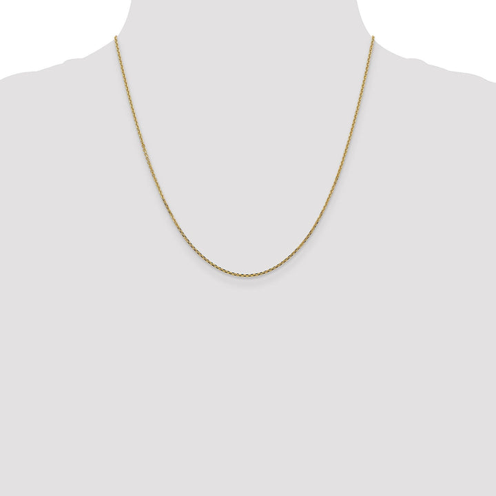 14k Yellow Gold 1.30mm Solid D.C Cable Chain