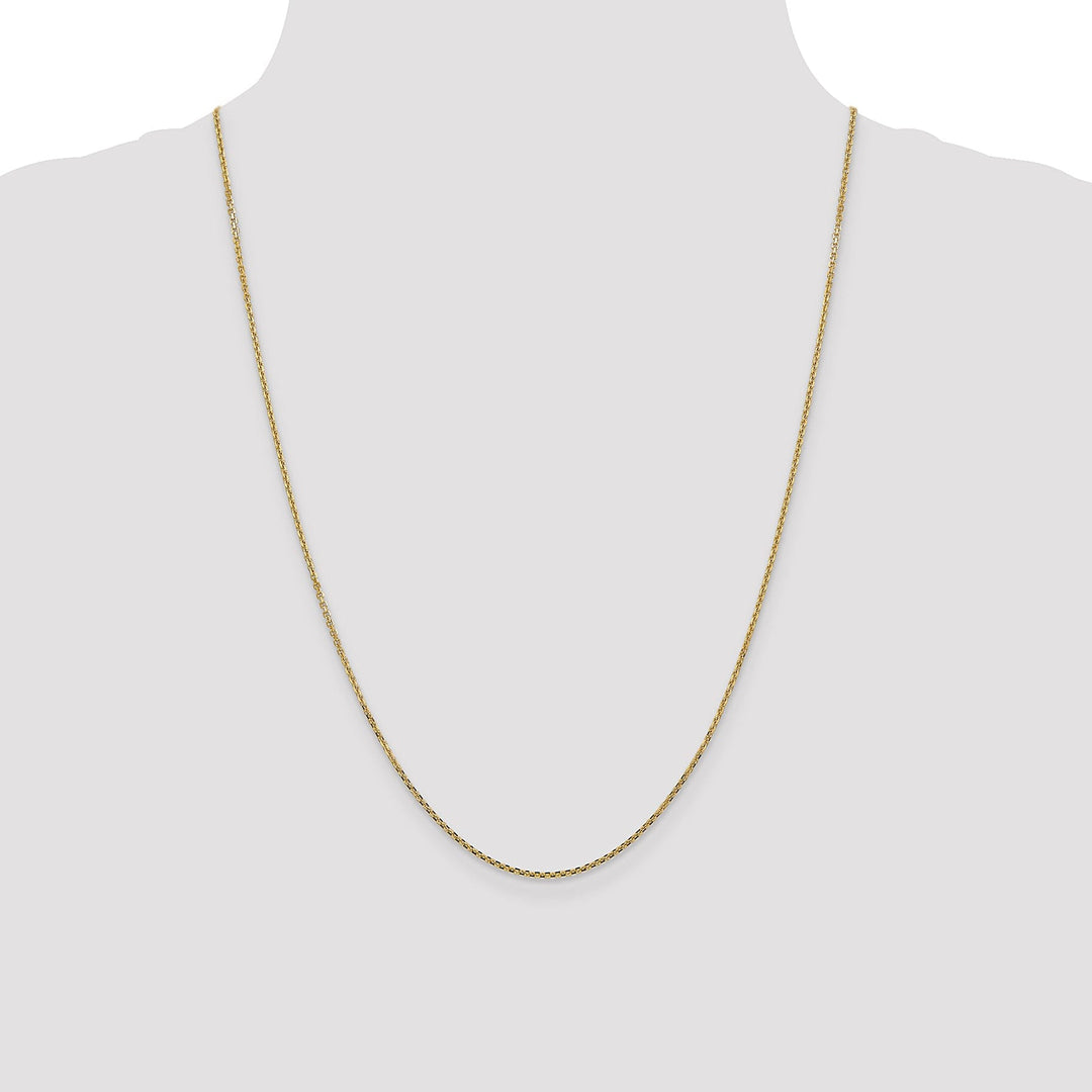 14k Yellow Gold 1.30mm Solid D.C Cable Chain