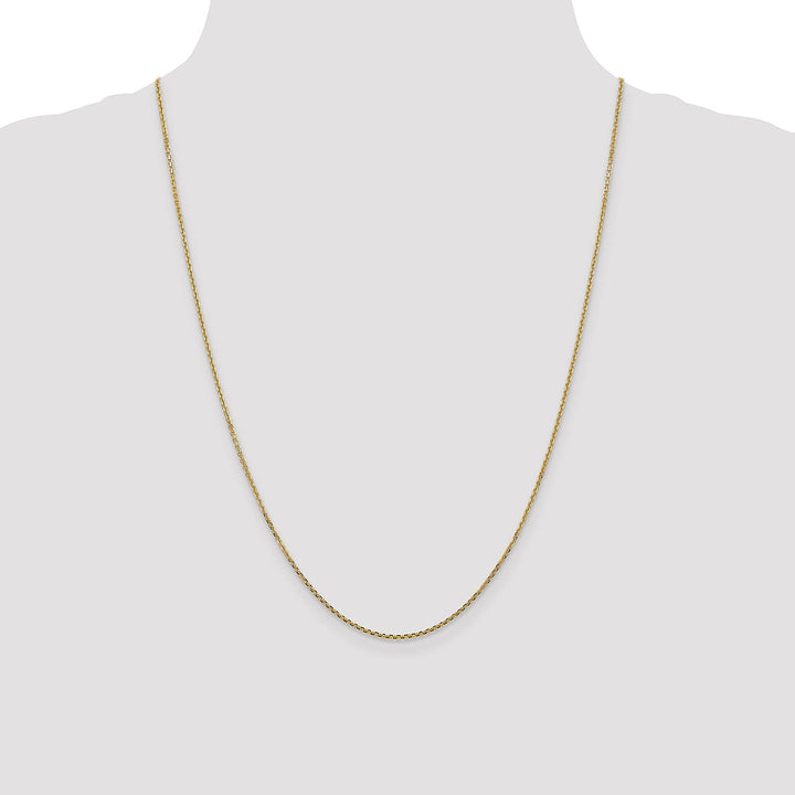 14k Yellow Gold 1.30mm Solid D.C Cable Chain