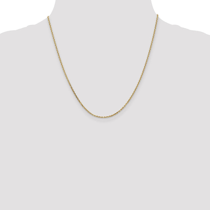 14k Yellow Gold 1.65mm Solid D.C Cable Chain