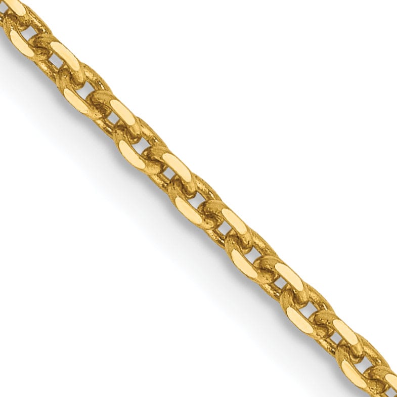 14k Yellow Gold 1.65mm Solid D.C Cable Chain