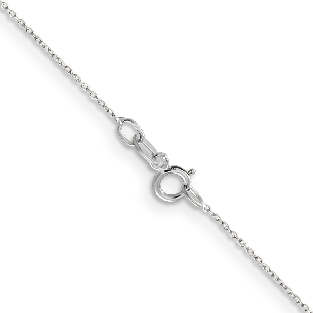 14k White Gold 0.50mm Solid D.C Cable Chain