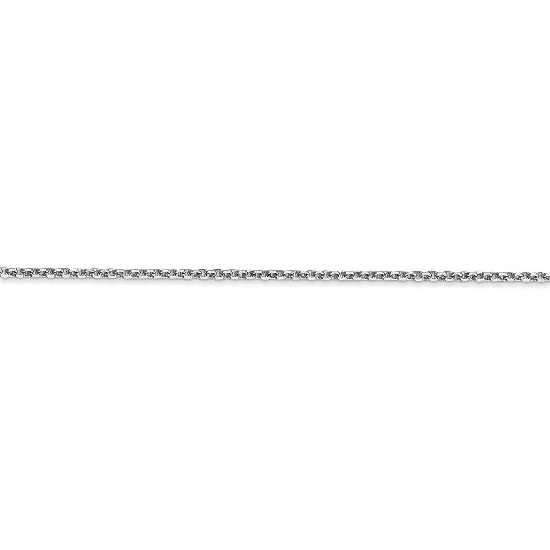 14k White Gold 1.30mm Solid D.C Cable Chain