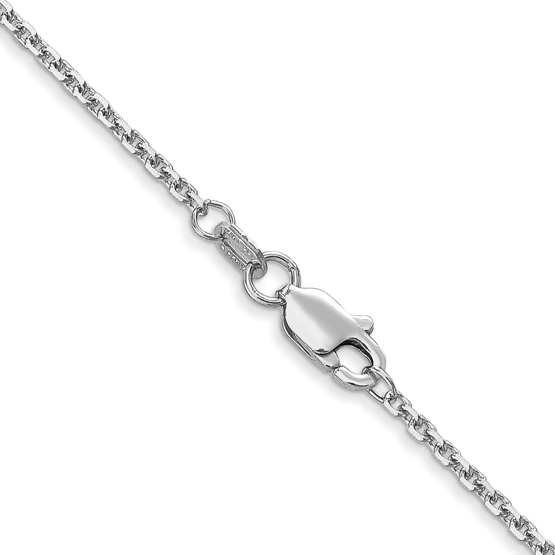 14k White Gold 1.30mm Solid D.C Cable Chain