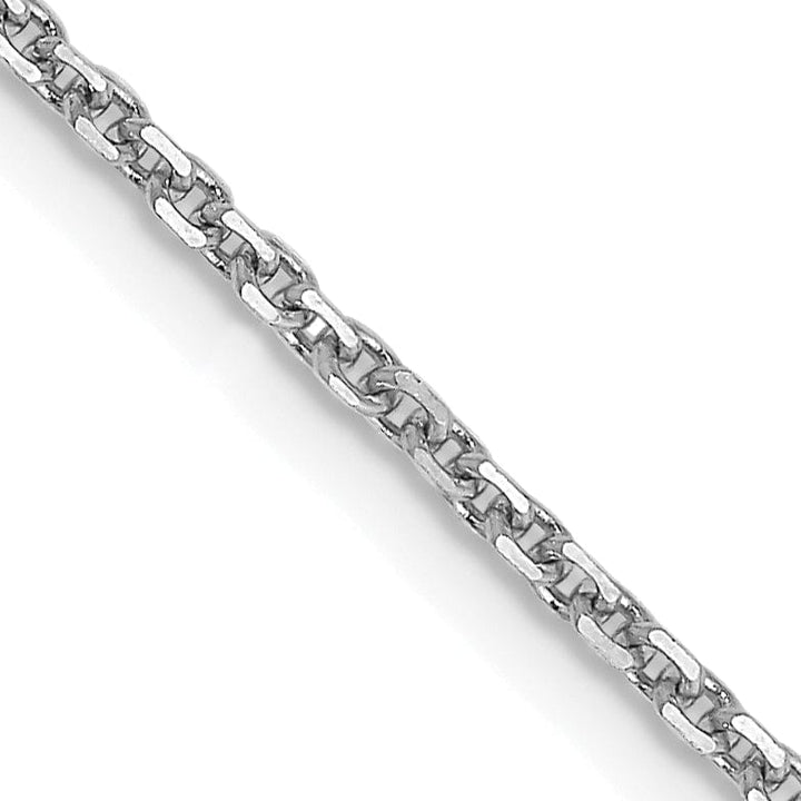 14k White Gold 1.30mm Solid D.C Cable Chain