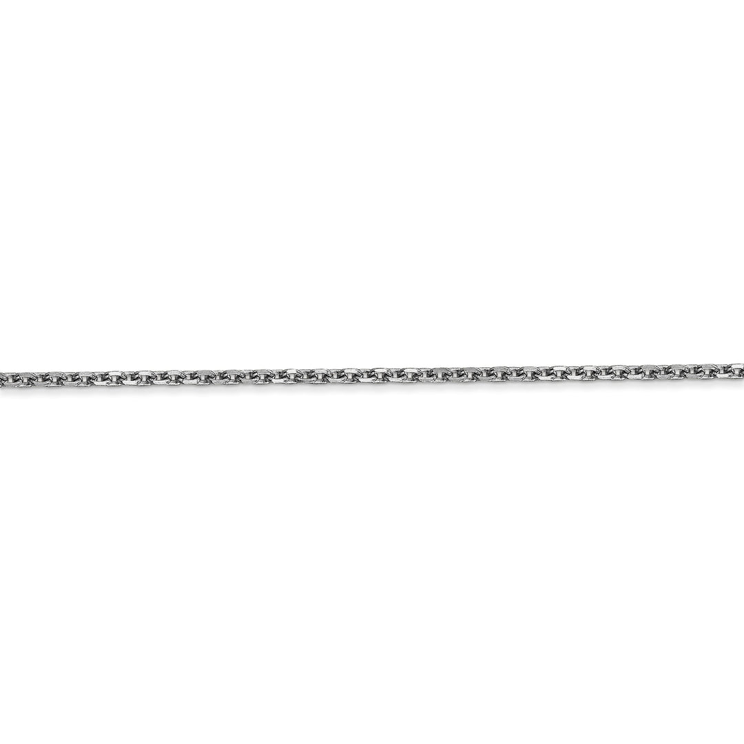 14k White Gold 1.65mm Solid D.C Cable Chain