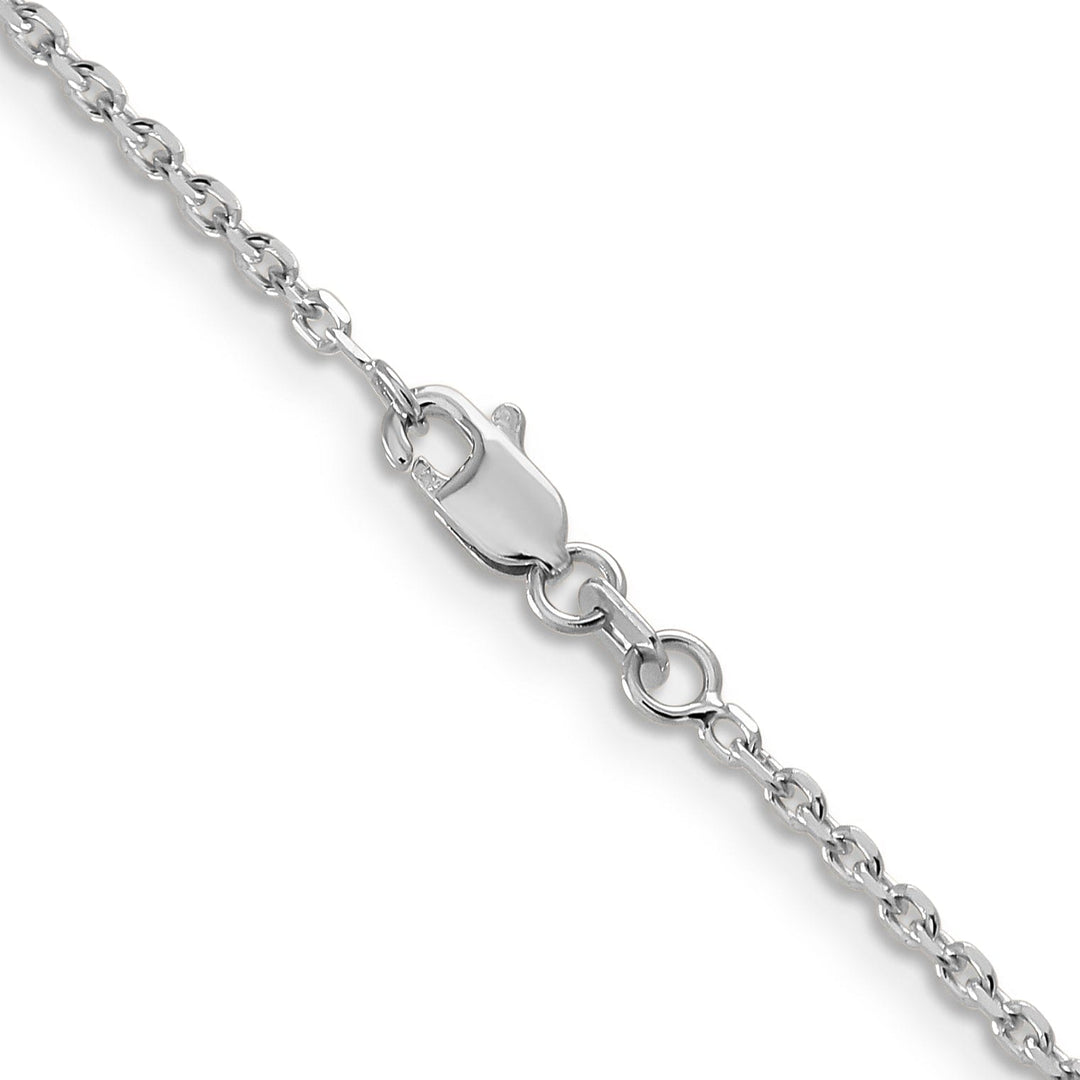 14k White Gold 1.65mm Solid D.C Cable Chain
