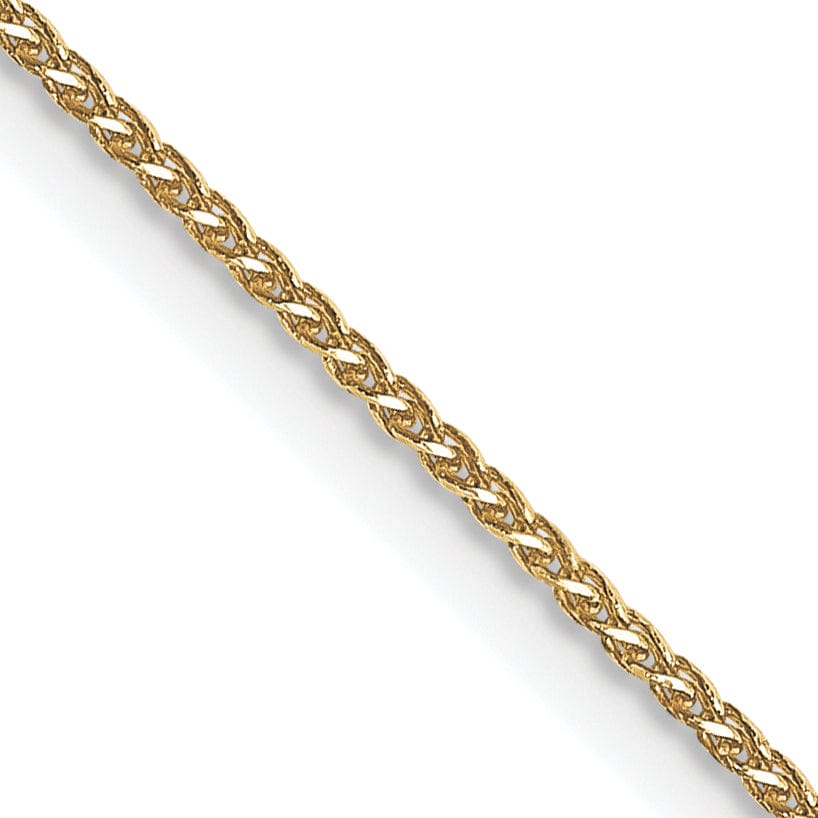 14k Yellow Gold .65mm Spiga Wheat Pendant Chain