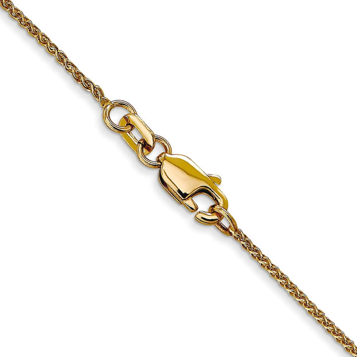 14k Yellow Gold 1.00mm Diamond Cut Spiga Chain