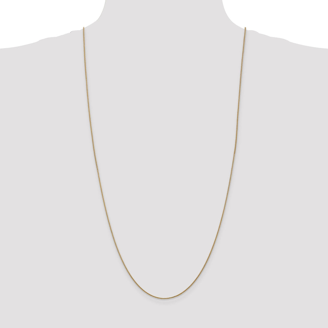 14k Yellow Gold 1.00mm Diamond Cut Spiga Chain