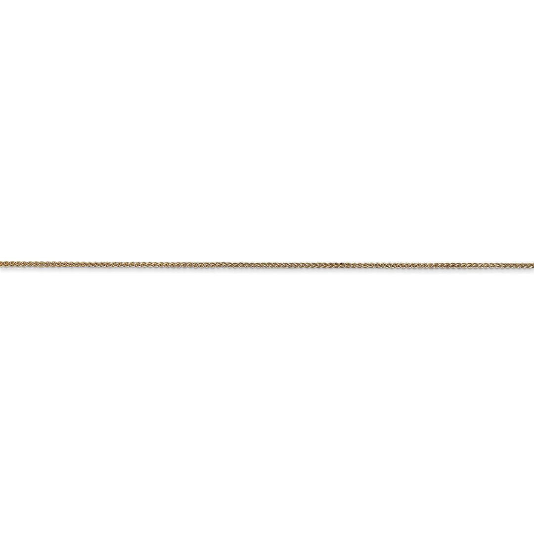 14k Yellow Gold .80mm Spiga Pendant Wheat Chain