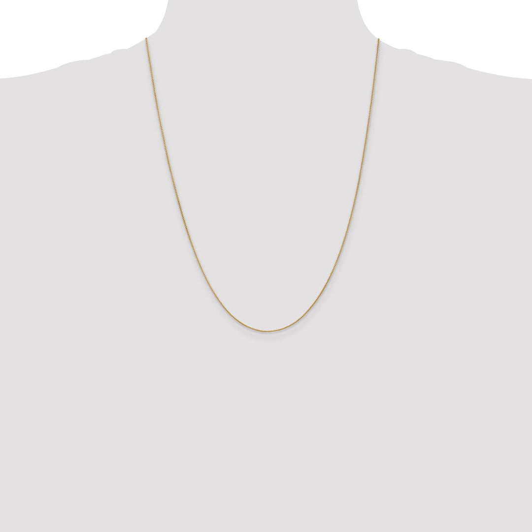 14k Yellow Gold .80mm Spiga Pendant Wheat Chain