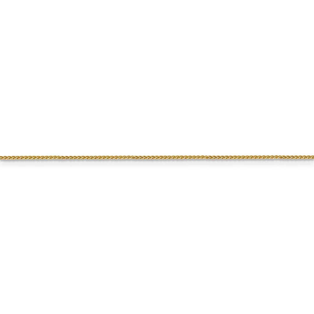 14k Yellow Gold .80mm Spiga Pendant Wheat Chain