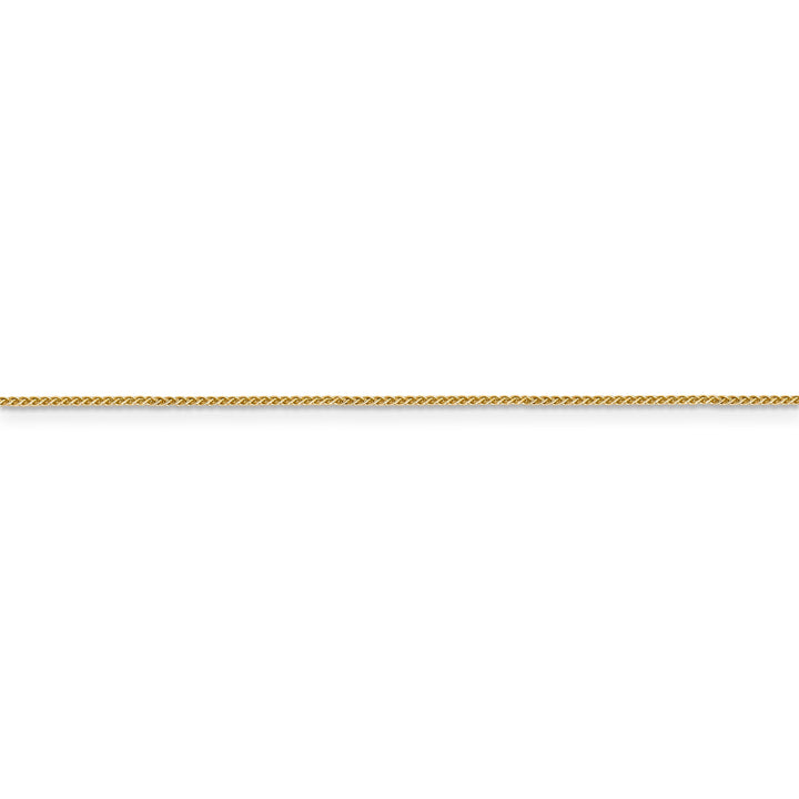 14k Yellow Gold .80mm Spiga Pendant Wheat Chain