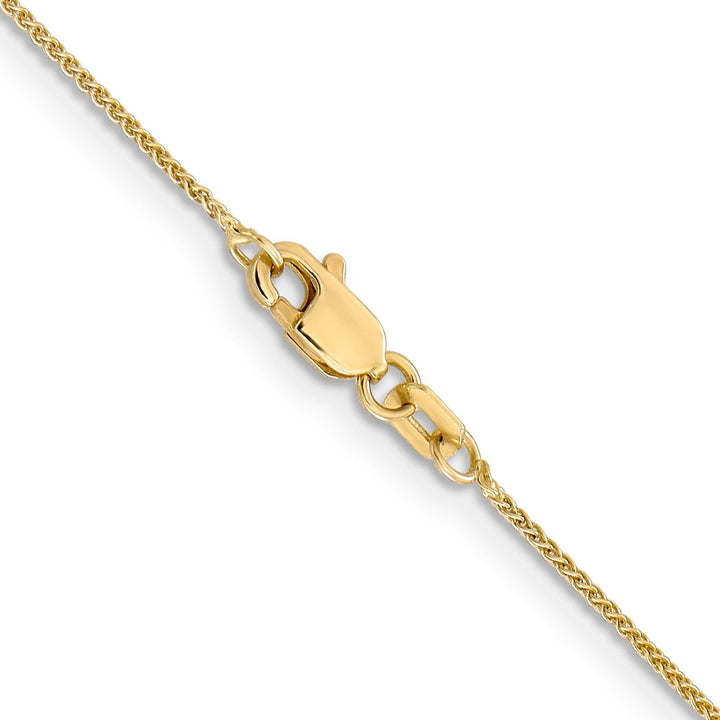 14k Yellow Gold .80mm Spiga Pendant Wheat Chain