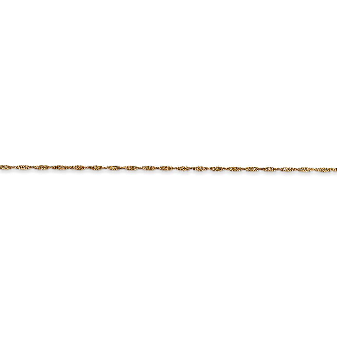 14k Yellow Gold 1.00m Polished Singapore Chain