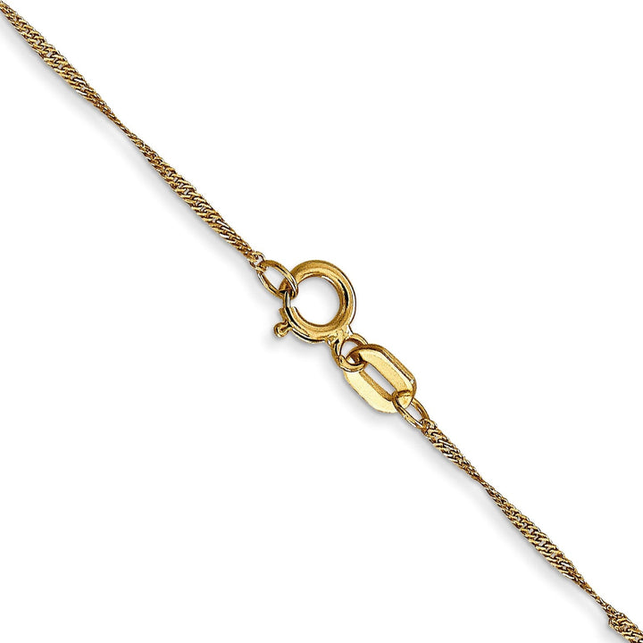 14k Yellow Gold 1.00m Polished Singapore Chain