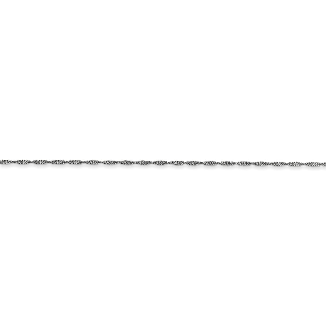 14k White Gold 1.00mm Polished Singapore Chain