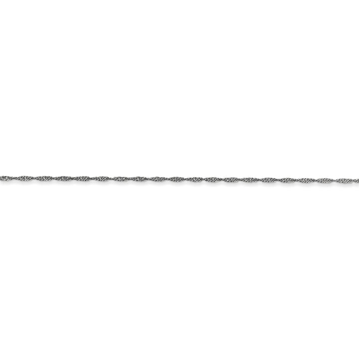 14k White Gold 1.00mm Polished Singapore Chain