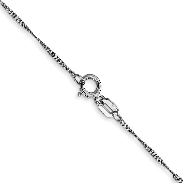 14k White Gold 1.00mm Polished Singapore Chain