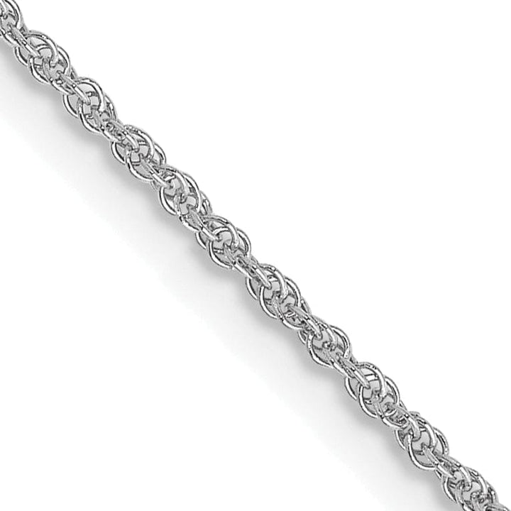 14k White Gold 1.10mm Baby Rope Chain