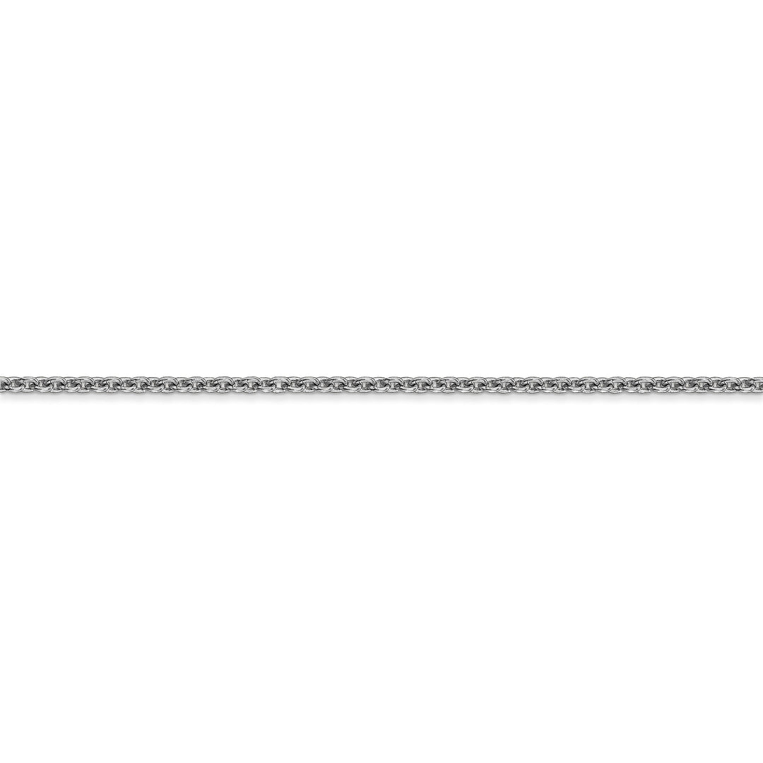 14k White Gold 1.90mm Solid Polish Cable Chain