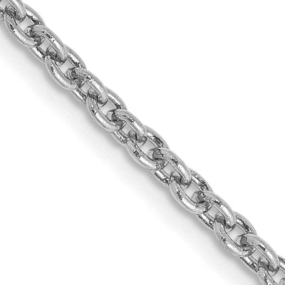14k White Gold 2.20m Solid Polish Cable Chain at $ 527.7 only from Jewelryshopping.com
