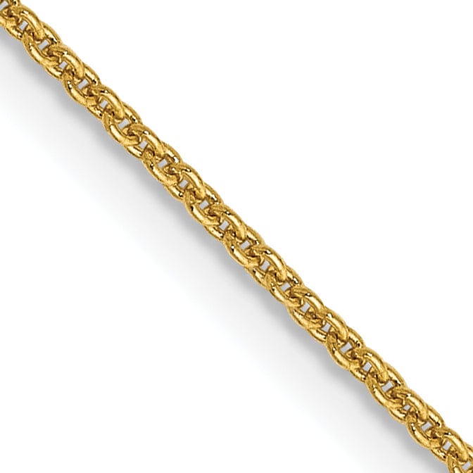 14k Yellow Gold .80mm Solid Polish Cable Chain