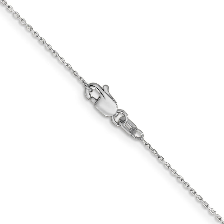 14k White Gold 0.80mm Solid D.C Cable Chain