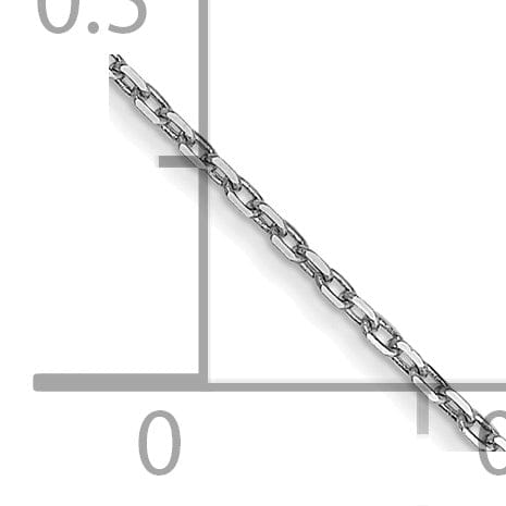 14k White Gold 0.80mm Solid D.C Cable Chain