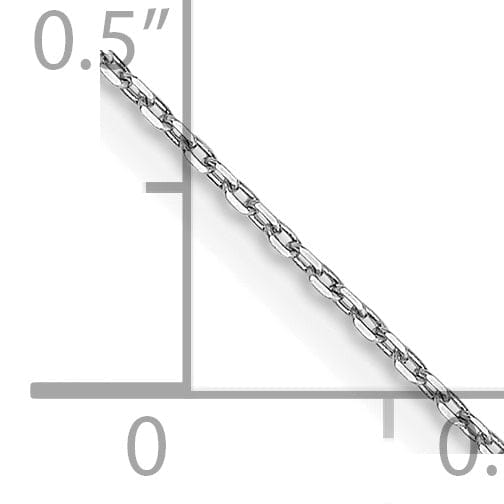 14k White Gold 0.80mm Solid D.C Cable Chain