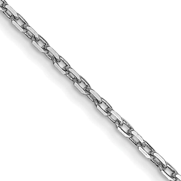 14k White Gold 0.80mm Solid D.C Cable Chain