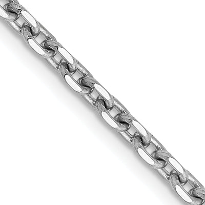 14k White Gold 2.50mm Solid D.C Cable Chain at $ 862.97 only from Jewelryshopping.com