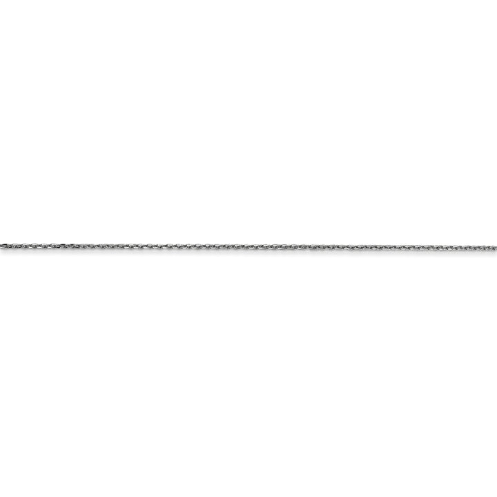 14k White Gold 0.65mm Round Link Cable Chain