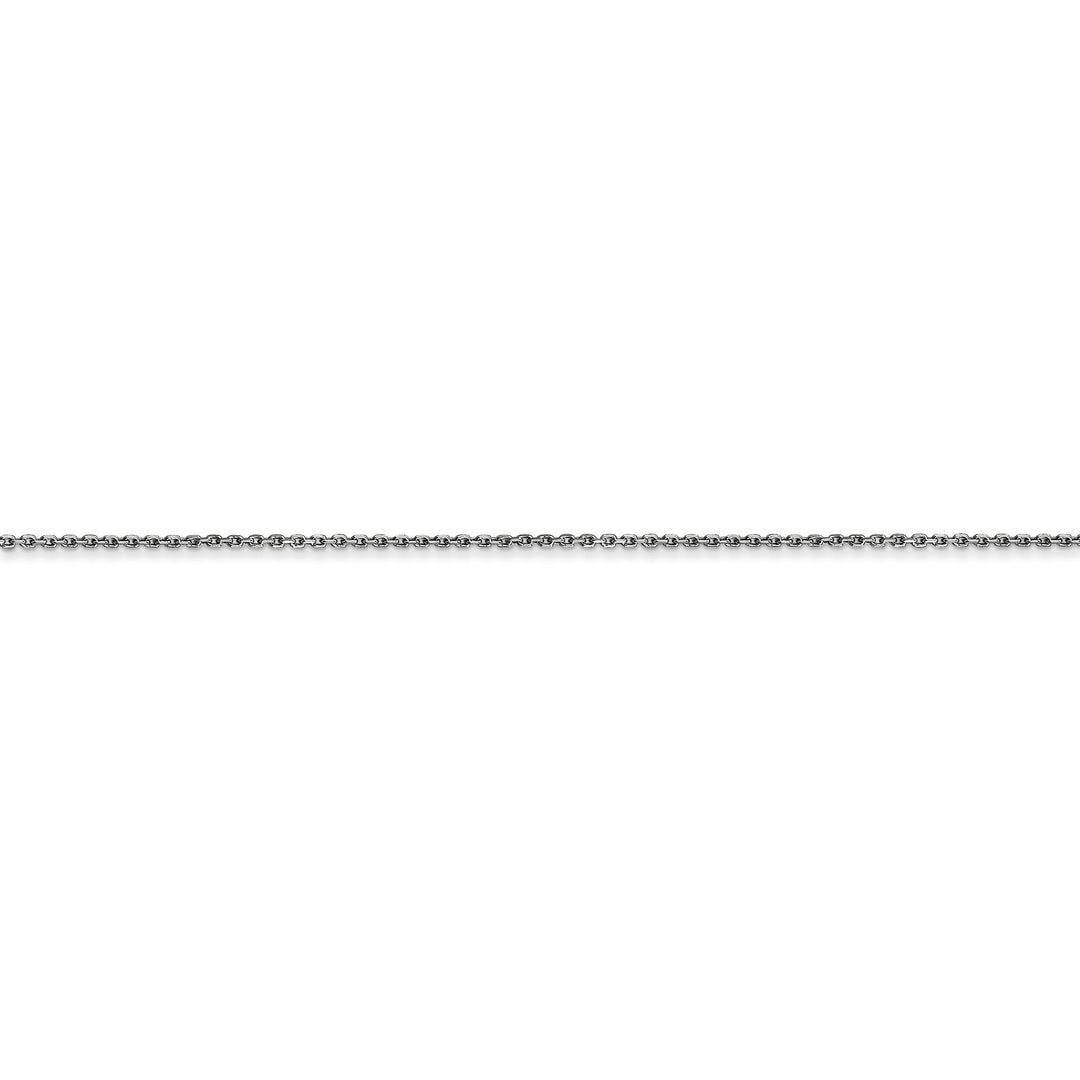 14k White Gold 0.80mm Round Link Cable Chain